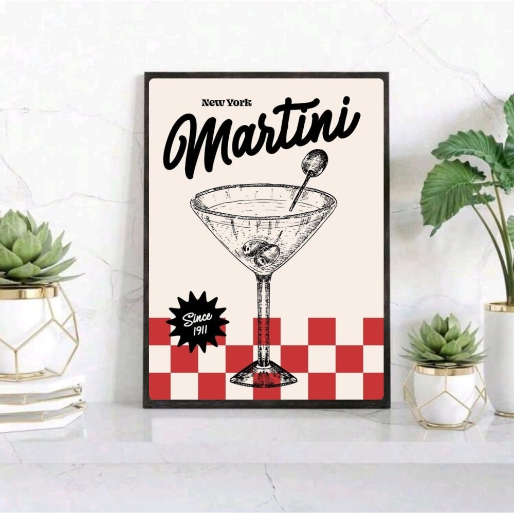 bar and restaurant decoration martini - Vibes Districtbar and restaurant decoration martini poster GoldVibes District