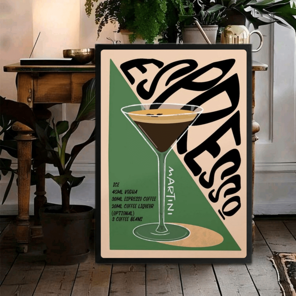 bar and restaurant decoration, martini - Vibes Districtbar and restaurant decoration, martini poster BiancoVibes District