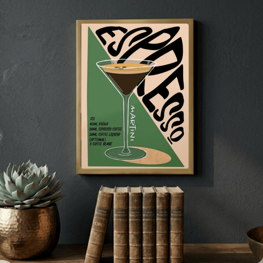 bar and restaurant decoration, martini - Vibes Districtbar and restaurant decoration, martini poster BiancoVibes District