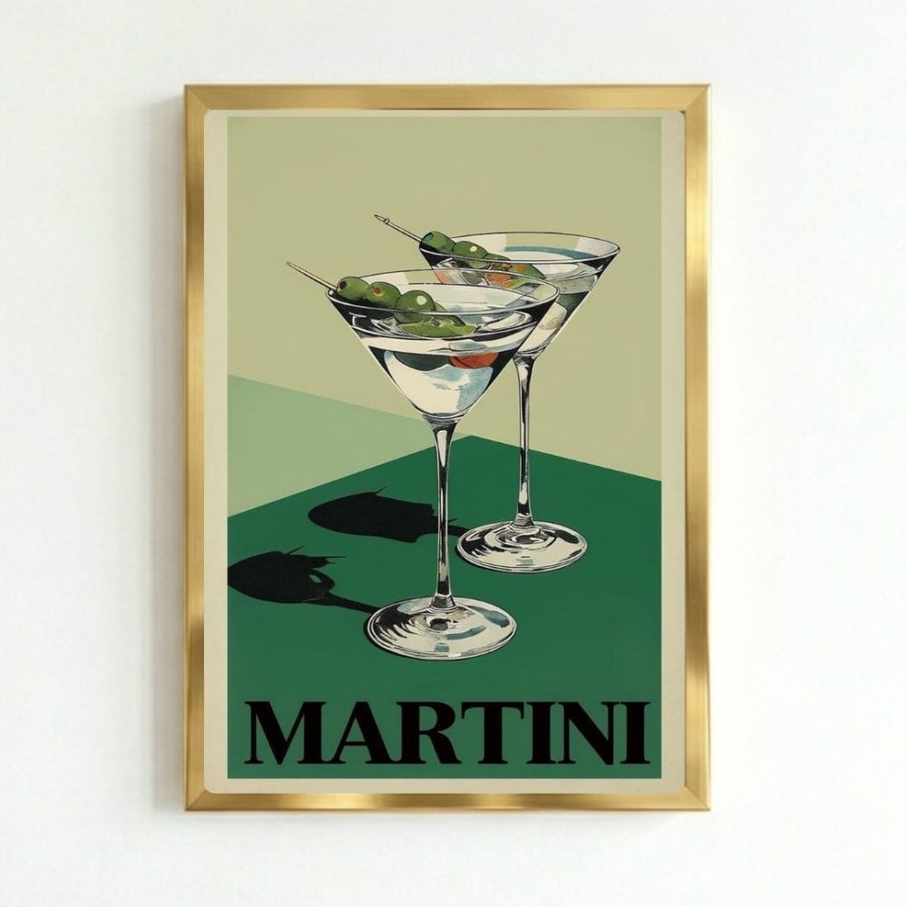bar and restaurant decoration martini - Vibes Districtbar and restaurant decoration martini poster GoldVibes District