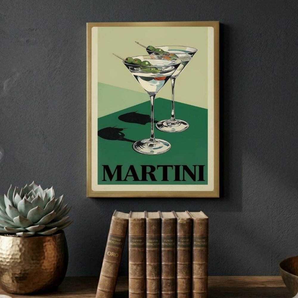 bar and restaurant decoration martini - Vibes Districtbar and restaurant decoration martini poster SilverVibes District