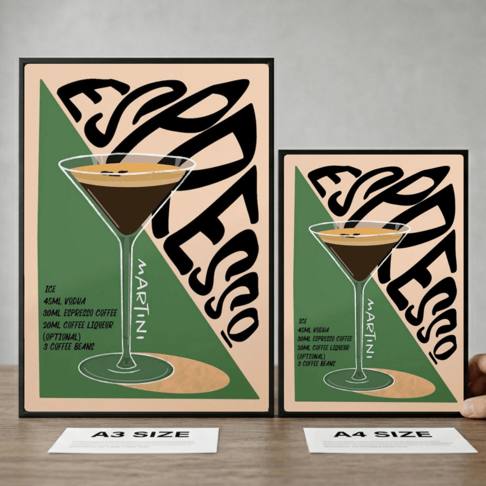 bar and restaurant decoration, martini - Vibes Districtbar and restaurant decoration, martini poster BiancoVibes District