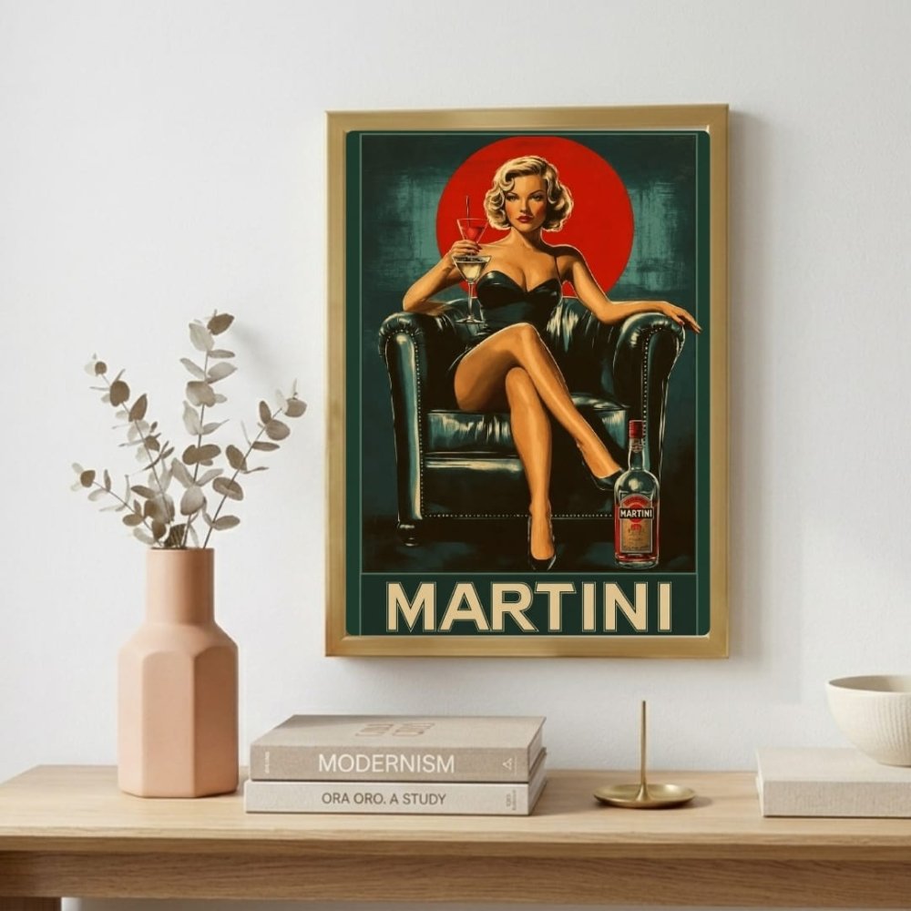 bar and restaurant decoration, martini marilyn monroe - Vibes Districtbar and restaurant decoration, martini marilyn monroe poster GoldVibes District
