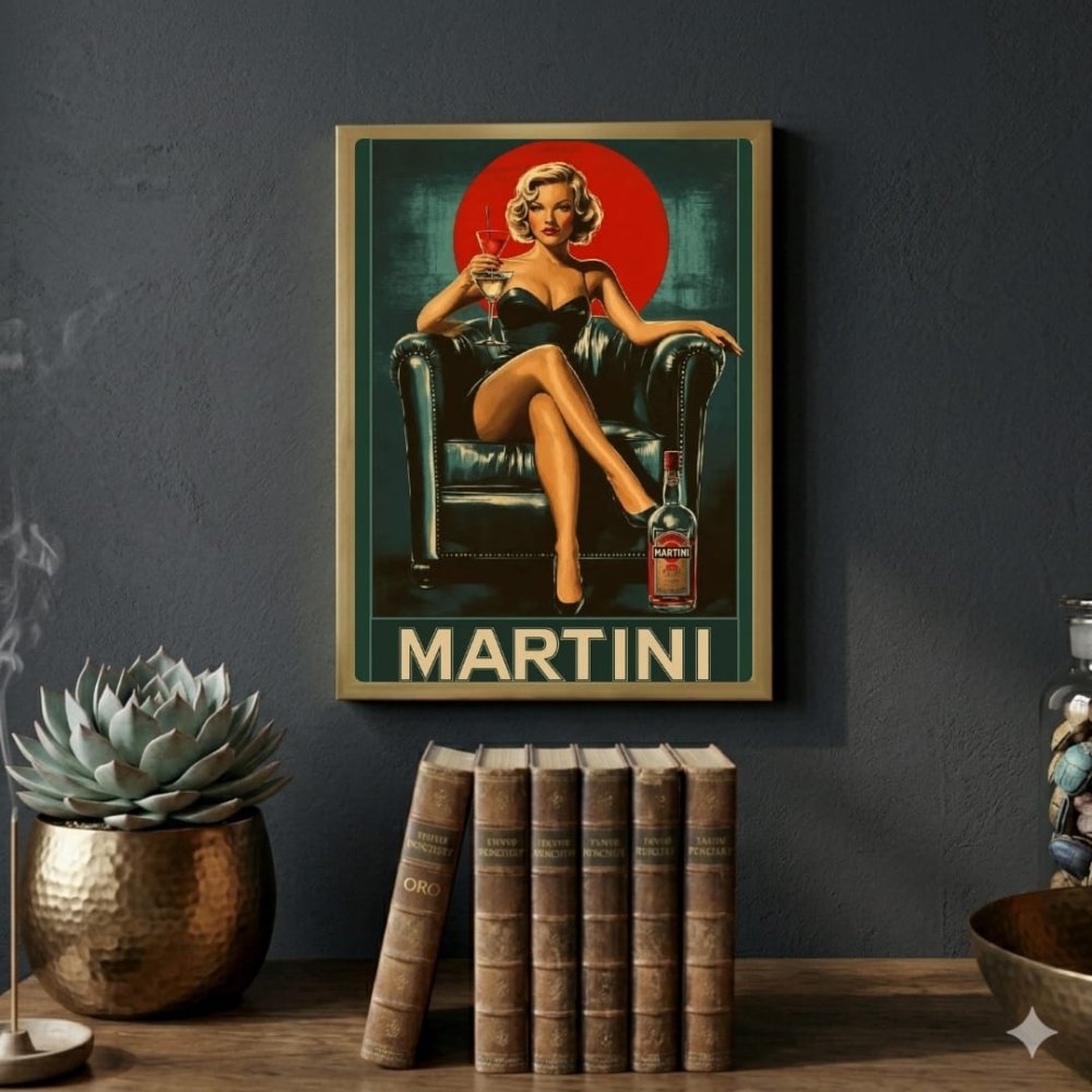 bar and restaurant decoration, martini marilyn monroe - Vibes Districtbar and restaurant decoration, martini marilyn monroe poster GoldVibes District