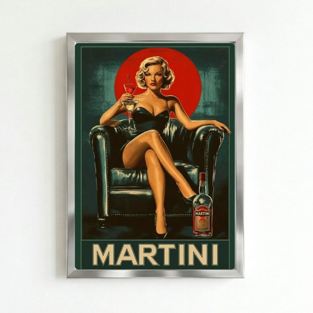 bar and restaurant decoration, martini marilyn monroe - Vibes Districtbar and restaurant decoration, martini marilyn monroe poster SilverVibes District