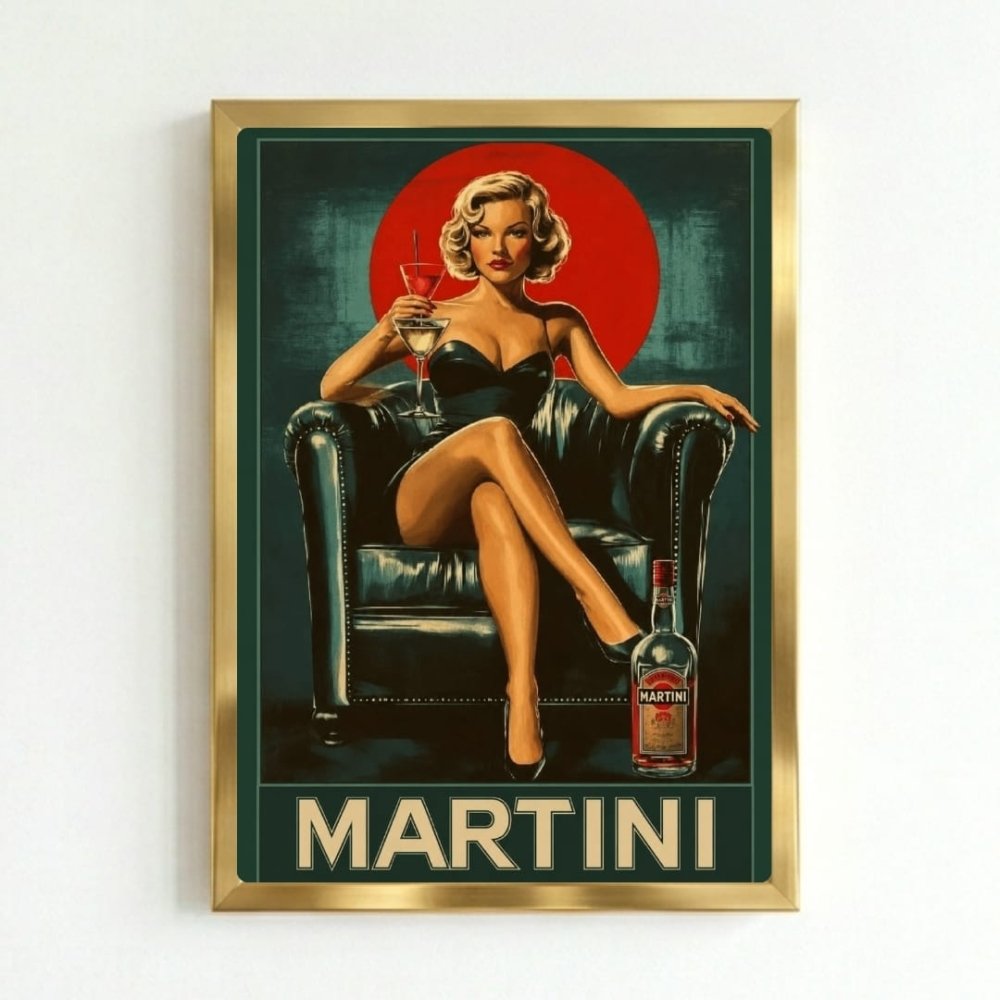 bar and restaurant decoration, martini marilyn monroe - Vibes Districtbar and restaurant decoration, martini marilyn monroe poster GoldVibes District