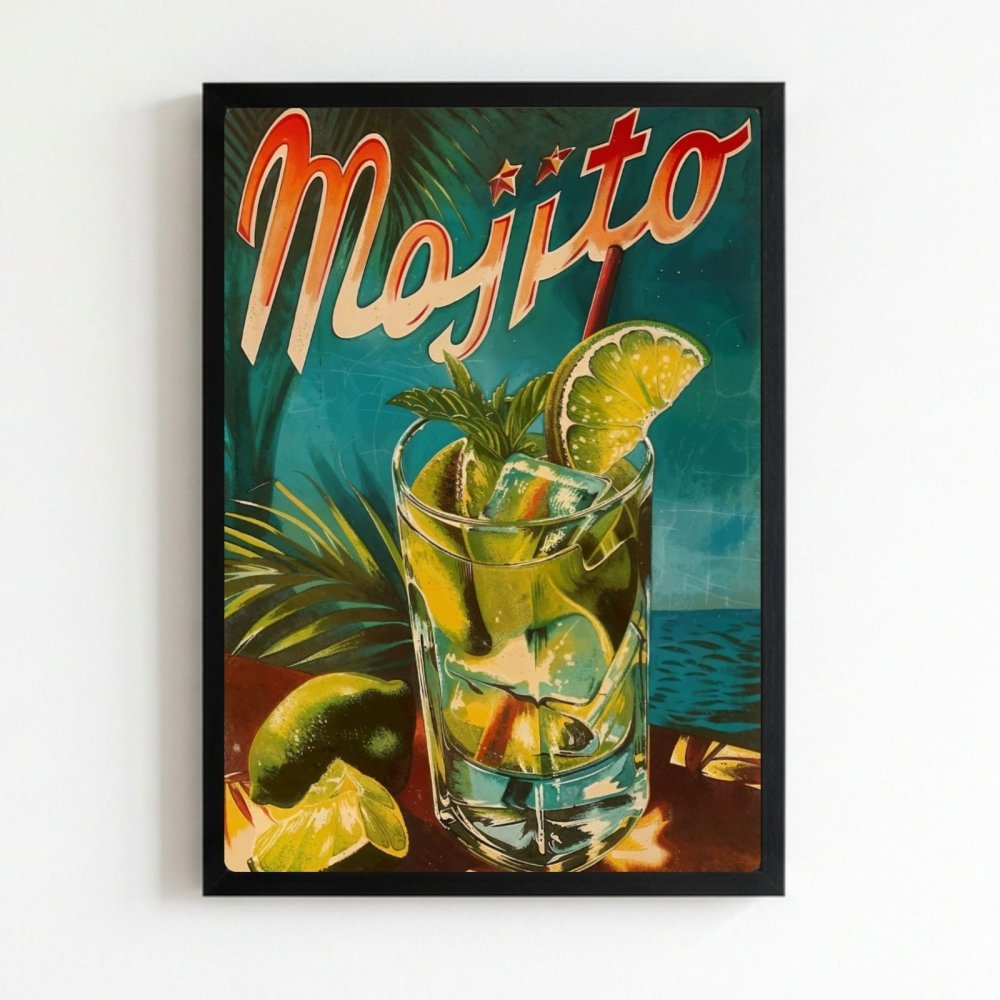 bar and restaurant decoration, mojito - Vibes Districtbar and restaurant decoration, mojito poster NeroVibes District