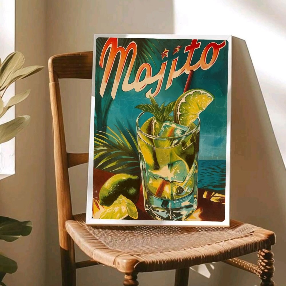 bar and restaurant decoration, mojito - Vibes Districtbar and restaurant decoration, mojito poster BiancoVibes District