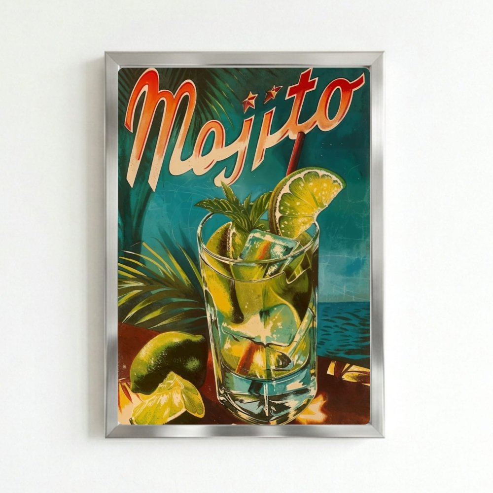 bar and restaurant decoration, mojito - Vibes Districtbar and restaurant decoration, mojito poster SilverVibes District