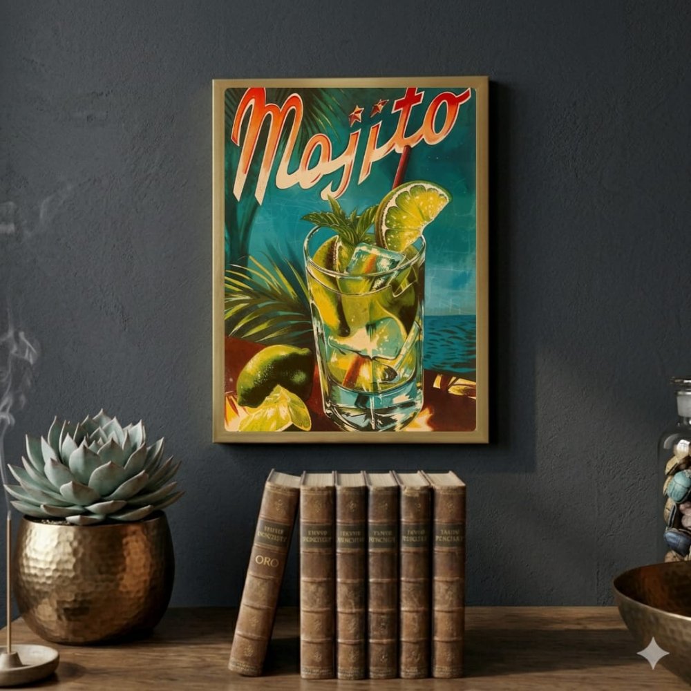 bar and restaurant decoration, mojito - Vibes Districtbar and restaurant decoration, mojito poster BiancoVibes District