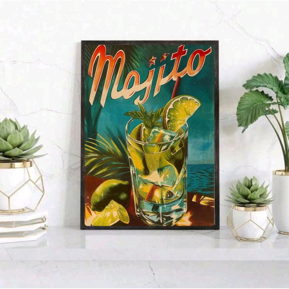 bar and restaurant decoration, mojito - Vibes Districtbar and restaurant decoration, mojito poster BiancoVibes District