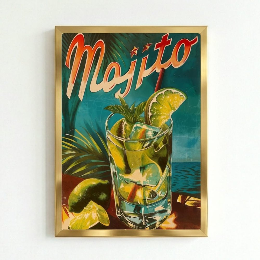 bar and restaurant decoration, mojito - Vibes Districtbar and restaurant decoration, mojito poster GoldVibes District
