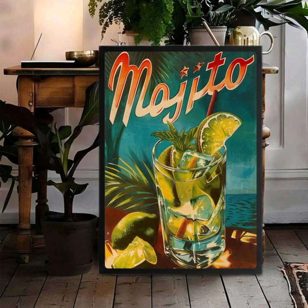 bar and restaurant decoration, mojito - Vibes Districtbar and restaurant decoration, mojito poster BiancoVibes District
