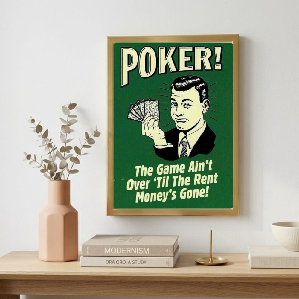bar and restaurant decoration poker - Vibes Districtbar and restaurant decoration poker poster GoldVibes District