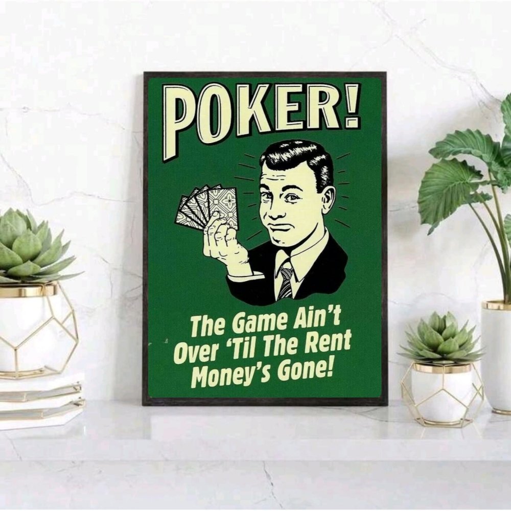 bar and restaurant decoration poker - Vibes Districtbar and restaurant decoration poker poster GoldVibes District