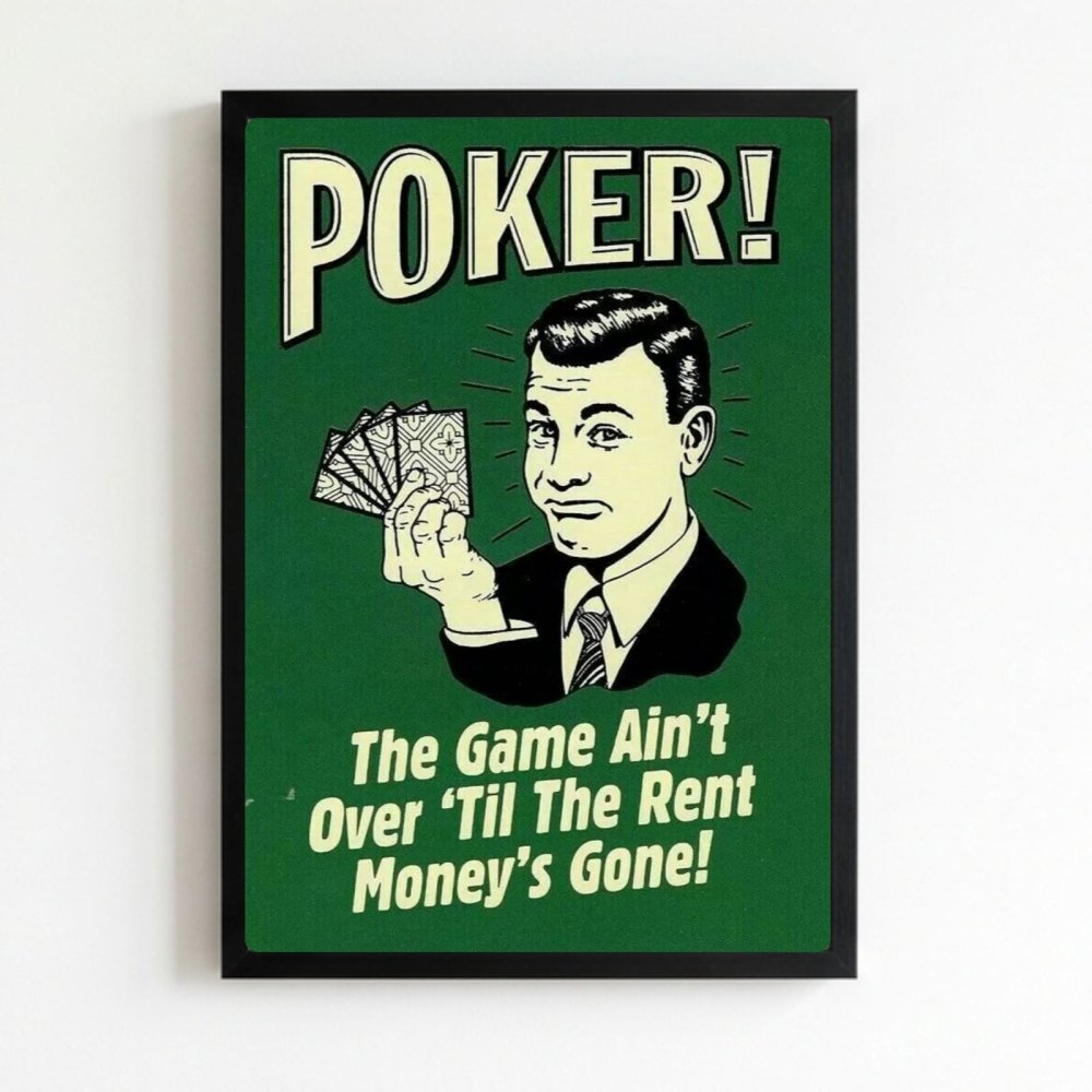 bar and restaurant decoration poker - Vibes Districtbar and restaurant decoration poker poster NeroVibes District