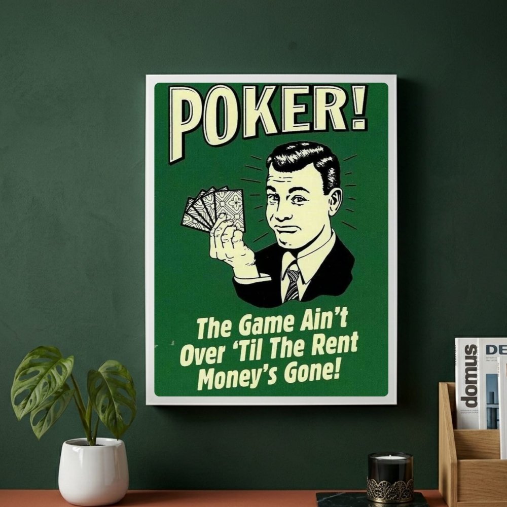 bar and restaurant decoration poker - Vibes Districtbar and restaurant decoration poker poster GoldVibes District