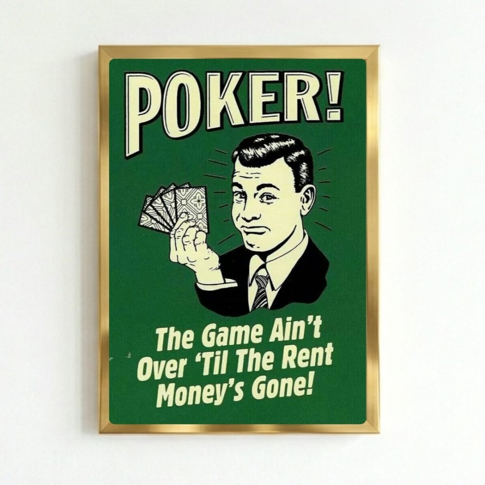 bar and restaurant decoration poker - Vibes Districtbar and restaurant decoration poker poster GoldVibes District