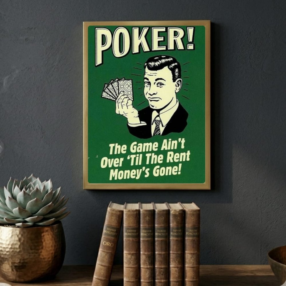 bar and restaurant decoration poker - Vibes Districtbar and restaurant decoration poker poster GoldVibes District