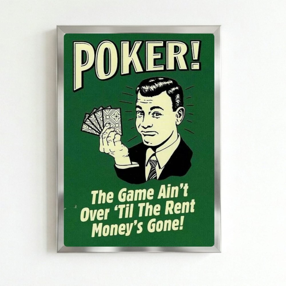bar and restaurant decoration poker - Vibes Districtbar and restaurant decoration poker poster SilverVibes District