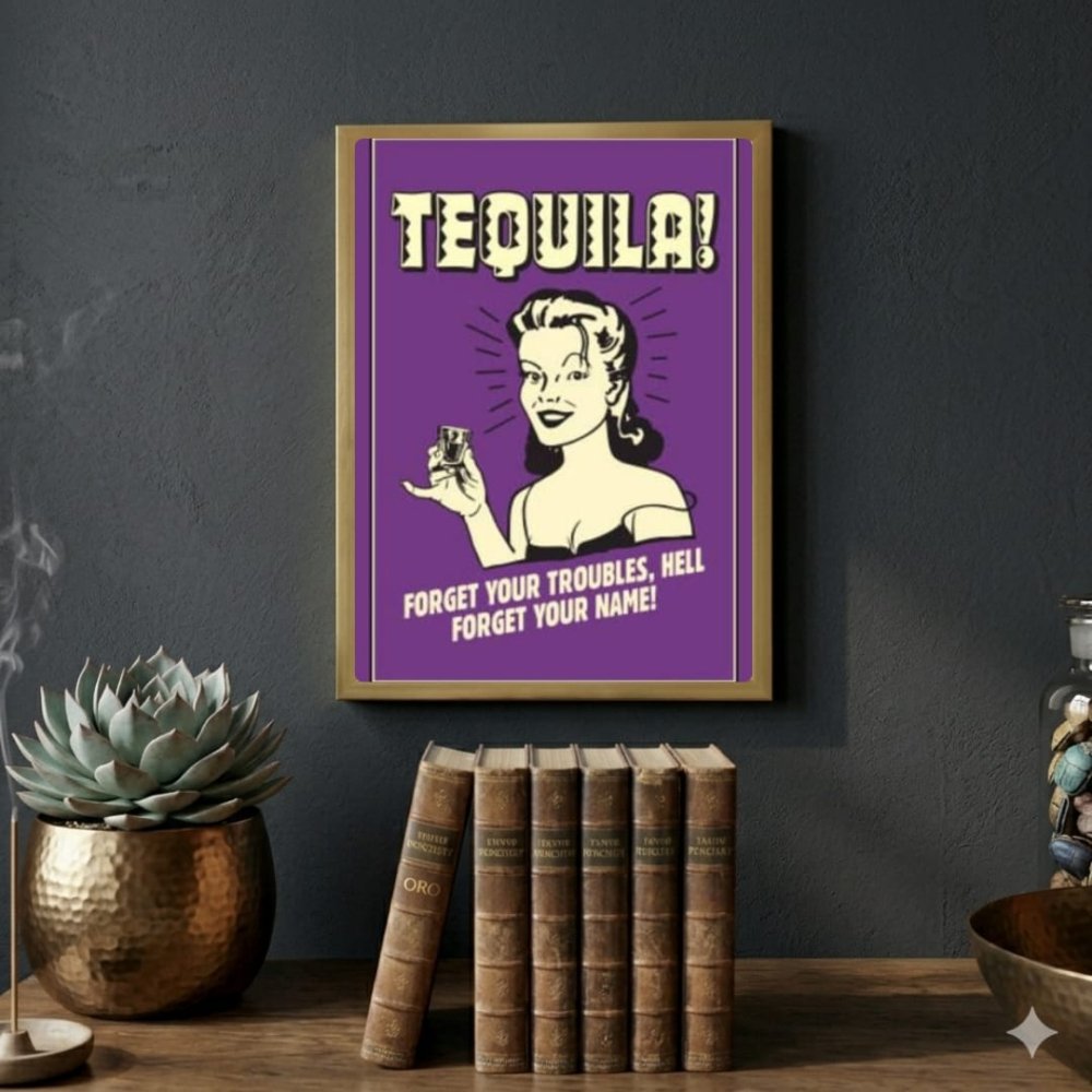 bar and restaurant decoration, tequila - Vibes Districtbar and restaurant decoration, tequila poster SilverVibes District