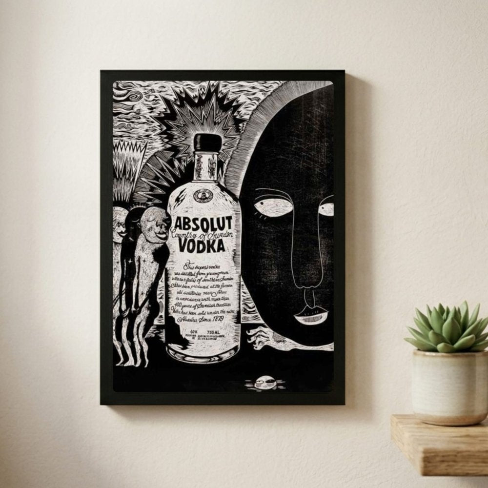 bar and restaurant decoration, vodka - Vibes Districtbar and restaurant decoration, vodka poster SilverVibes District