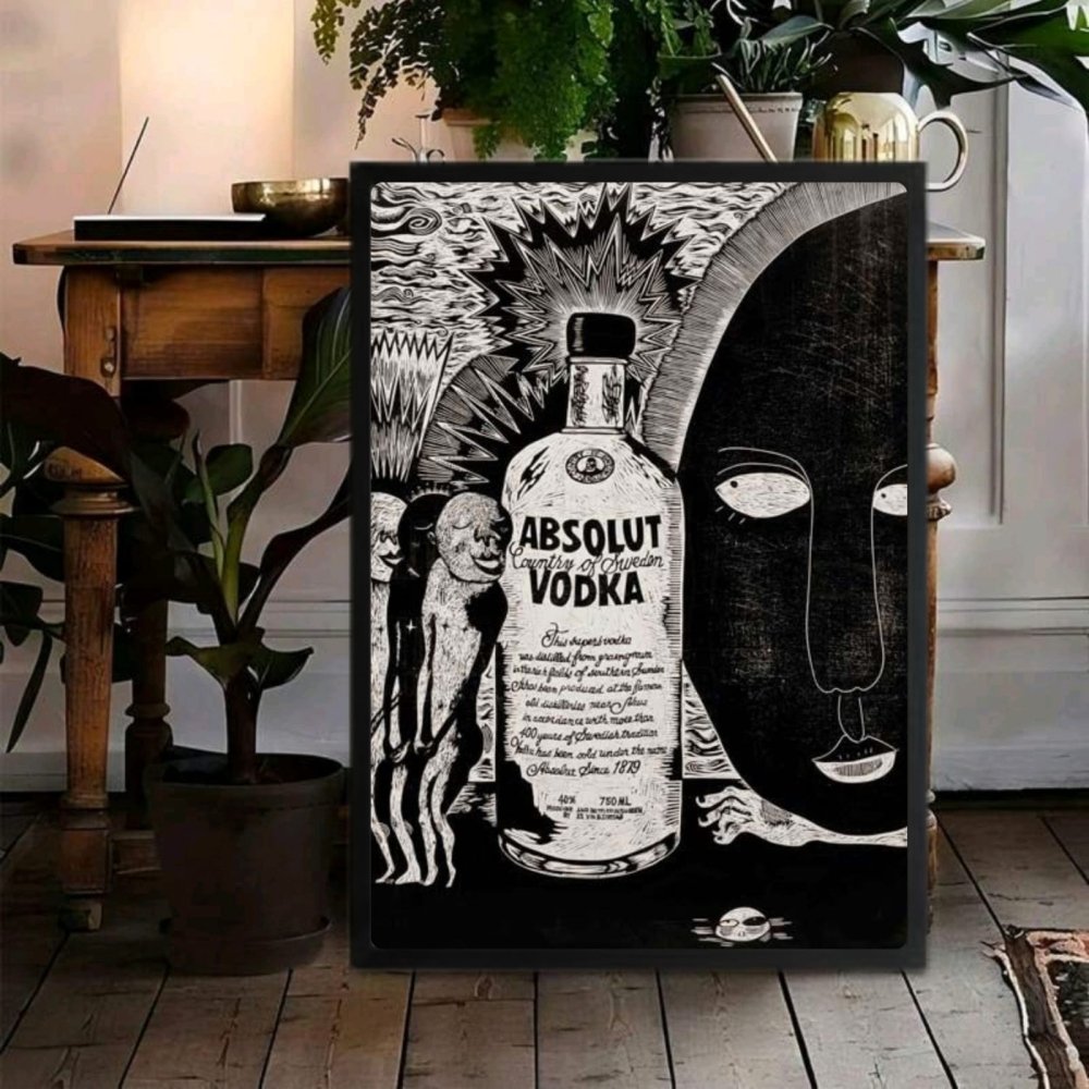 bar and restaurant decoration, vodka - Vibes Districtbar and restaurant decoration, vodka poster SilverVibes District