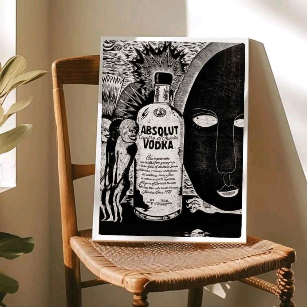 bar and restaurant decoration, vodka - Vibes Districtbar and restaurant decoration, vodka poster SilverVibes District