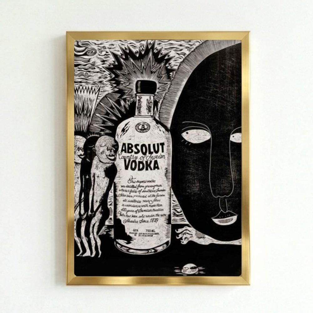 bar and restaurant decoration, vodka - Vibes Districtbar and restaurant decoration, vodka poster GoldVibes District