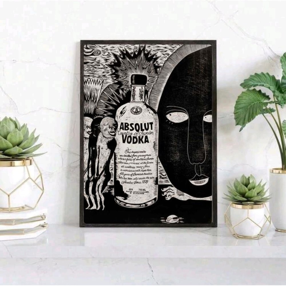 bar and restaurant decoration, vodka - Vibes Districtbar and restaurant decoration, vodka poster SilverVibes District