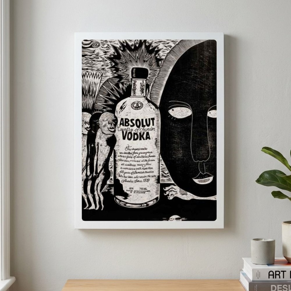 bar and restaurant decoration, vodka - Vibes Districtbar and restaurant decoration, vodka poster SilverVibes District