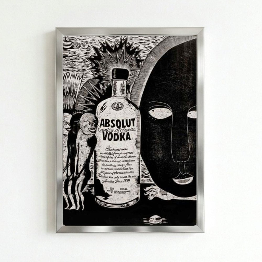 bar and restaurant decoration, vodka - Vibes Districtbar and restaurant decoration, vodka poster SilverVibes District