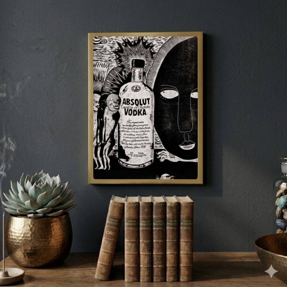 bar and restaurant decoration, vodka - Vibes Districtbar and restaurant decoration, vodka poster SilverVibes District