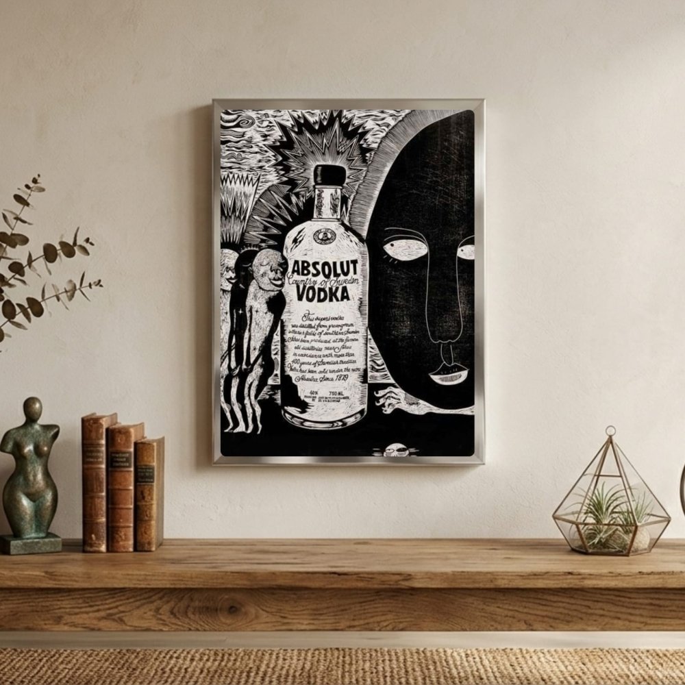 bar and restaurant decoration, vodka - Vibes Districtbar and restaurant decoration, vodka poster SilverVibes District