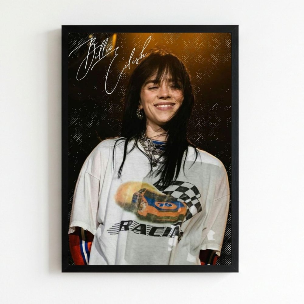 Billie Eilish Autographed Poster with Frame - Vibes DistrictBillie Eilish Autographed Poster with Frame poster NeroVibes District