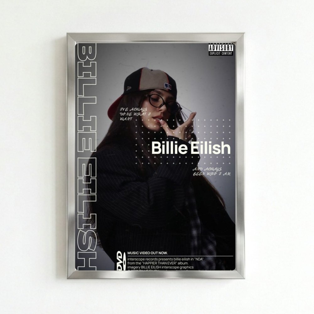Billie Eilish Autographed Poster with Frame - Vibes DistrictBillie Eilish Autographed Poster with Frame poster SilverVibes District