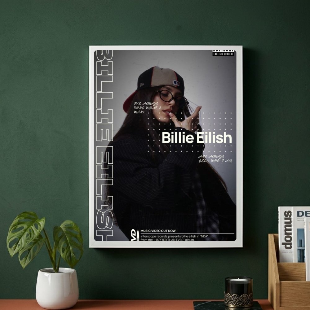 Billie Eilish Autographed Poster with Frame - Vibes DistrictBillie Eilish Autographed Poster with Frame poster SilverVibes District