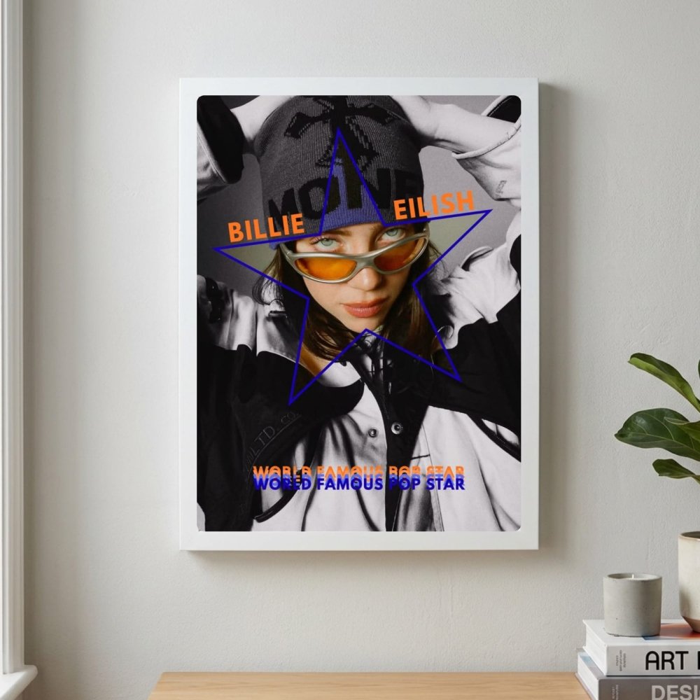 Billie Eilish Autographed Poster with Frame - Vibes DistrictBillie Eilish Autographed Poster with Frame poster SilverVibes District