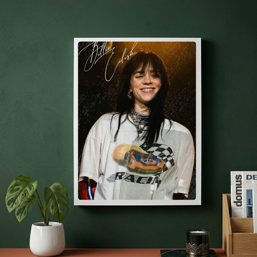 Billie Eilish Autographed Poster with Frame - Vibes DistrictBillie Eilish Autographed Poster with Frame poster SilverVibes District