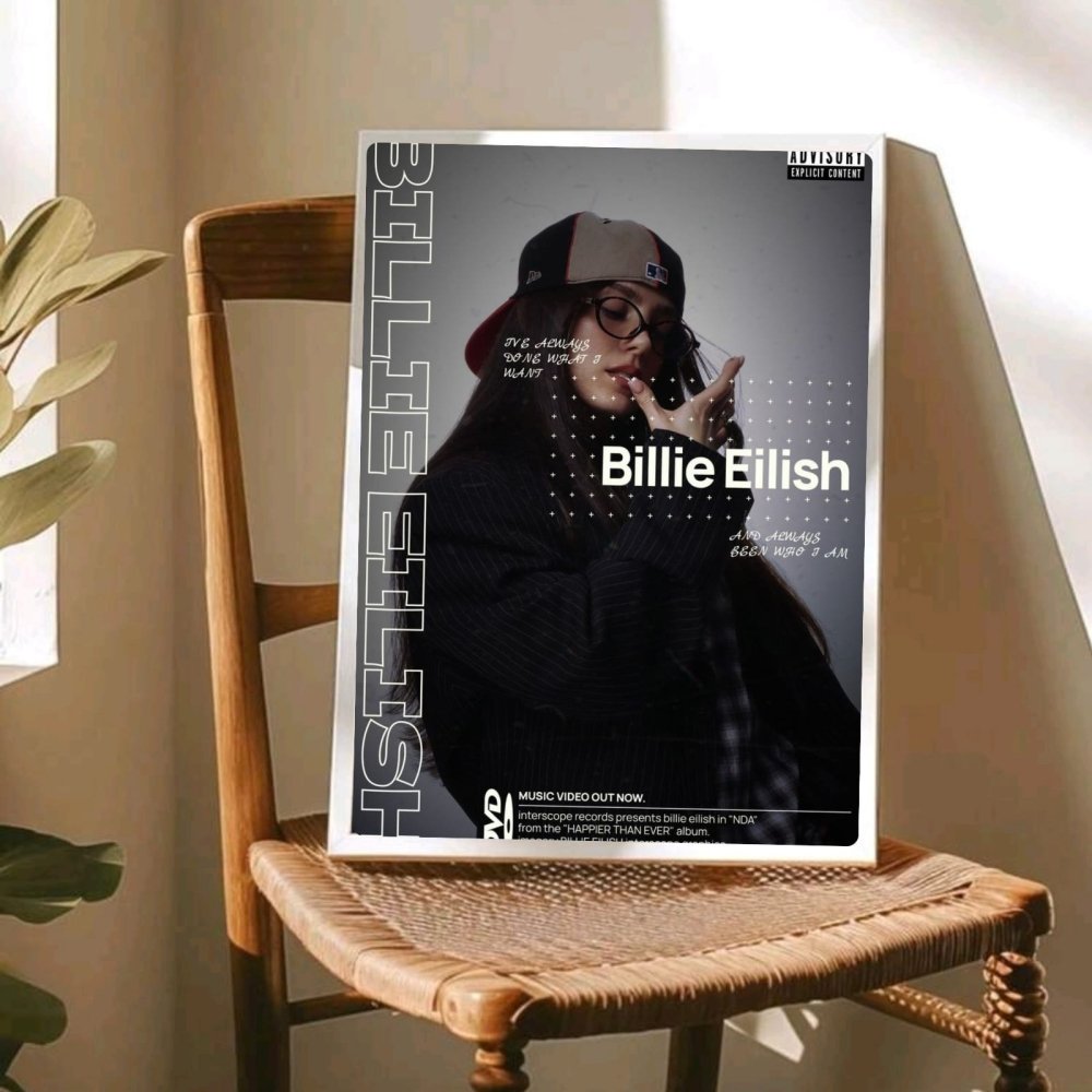 Billie Eilish Autographed Poster with Frame - Vibes DistrictBillie Eilish Autographed Poster with Frame poster SilverVibes District