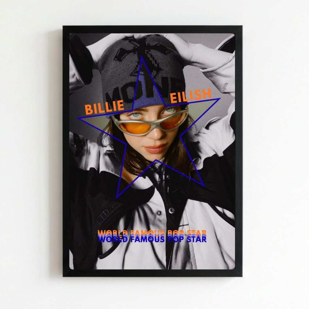 Billie Eilish Autographed Poster with Frame - Vibes DistrictBillie Eilish Autographed Poster with Frame poster NeroVibes District