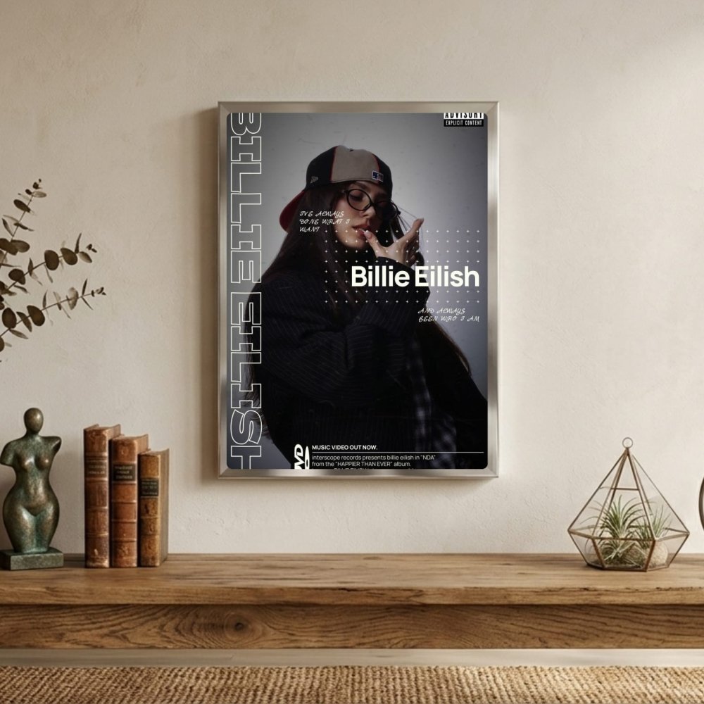 Billie Eilish Autographed Poster with Frame - Vibes DistrictBillie Eilish Autographed Poster with Frame poster SilverVibes District