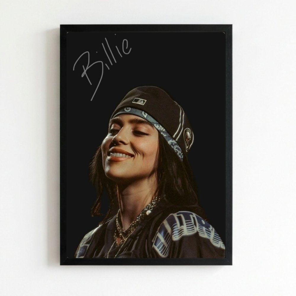 Billie Eilish Autographed Poster with Frame - Vibes DistrictBillie Eilish Autographed Poster with Frame poster NeroVibes District