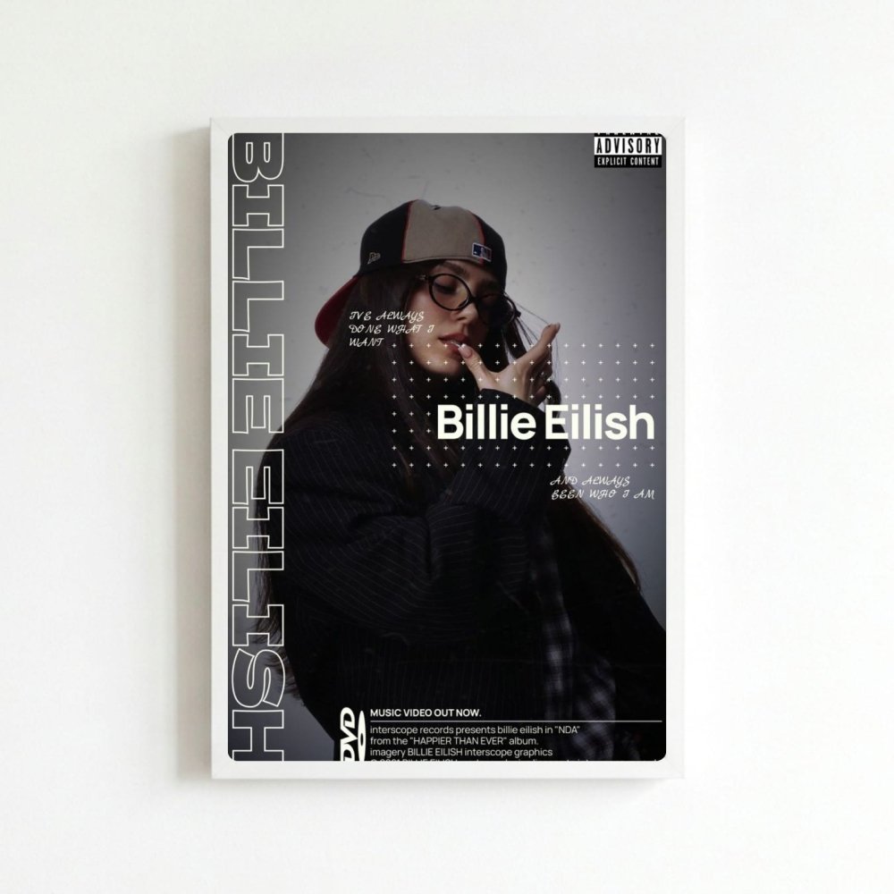 Billie Eilish Autographed Poster with Frame - Vibes DistrictBillie Eilish Autographed Poster with Frame poster BiancoVibes District