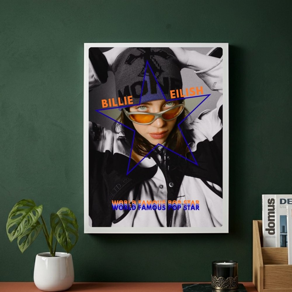 Billie Eilish Autographed Poster with Frame - Vibes DistrictBillie Eilish Autographed Poster with Frame poster SilverVibes District