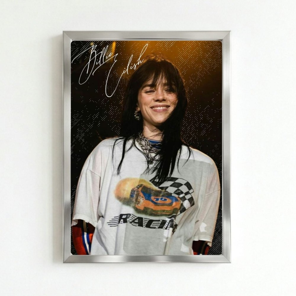 Billie Eilish Autographed Poster with Frame - Vibes DistrictBillie Eilish Autographed Poster with Frame poster SilverVibes District