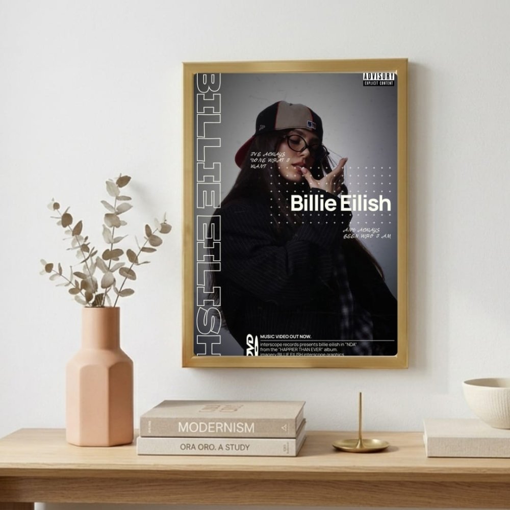 Billie Eilish Autographed Poster with Frame - Vibes DistrictBillie Eilish Autographed Poster with Frame poster SilverVibes District