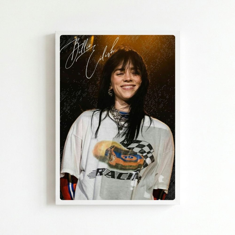 Billie Eilish Autographed Poster with Frame - Vibes DistrictBillie Eilish Autographed Poster with Frame poster BiancoVibes District