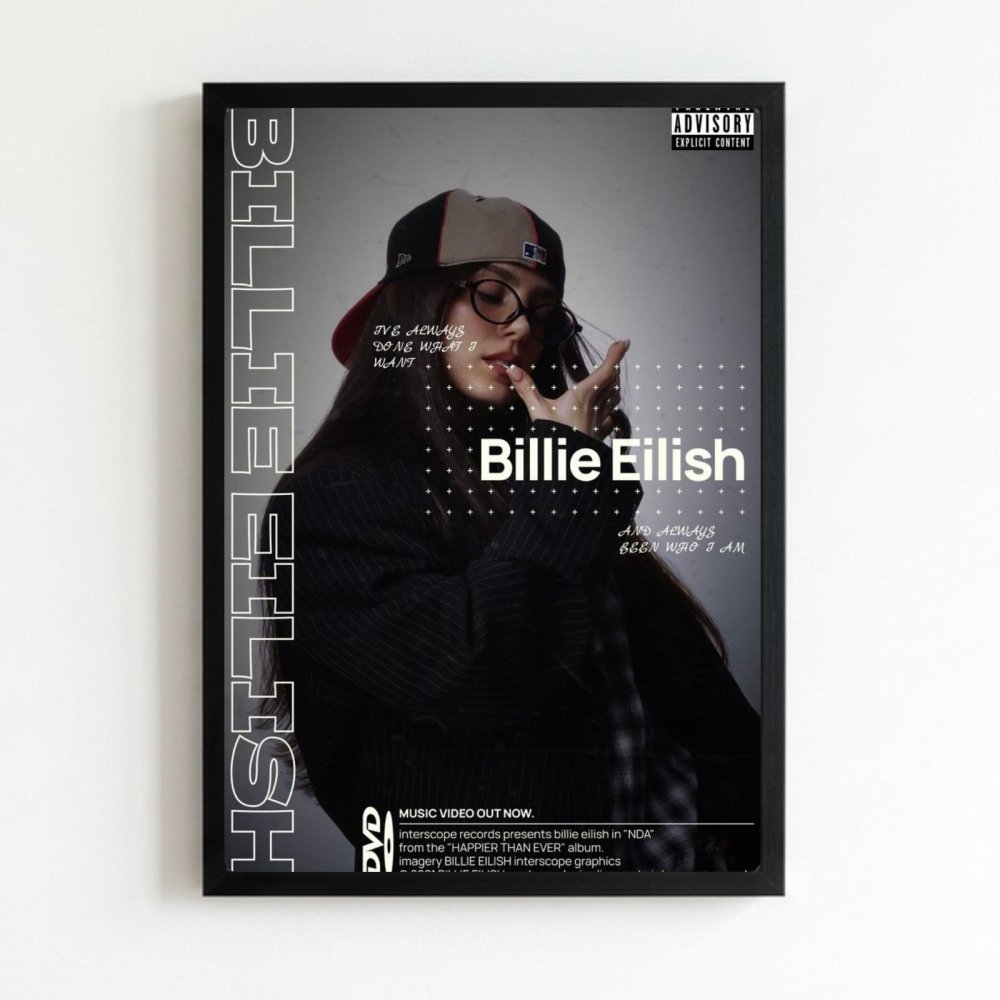 Billie Eilish Autographed Poster with Frame - Vibes DistrictBillie Eilish Autographed Poster with Frame poster NeroVibes District