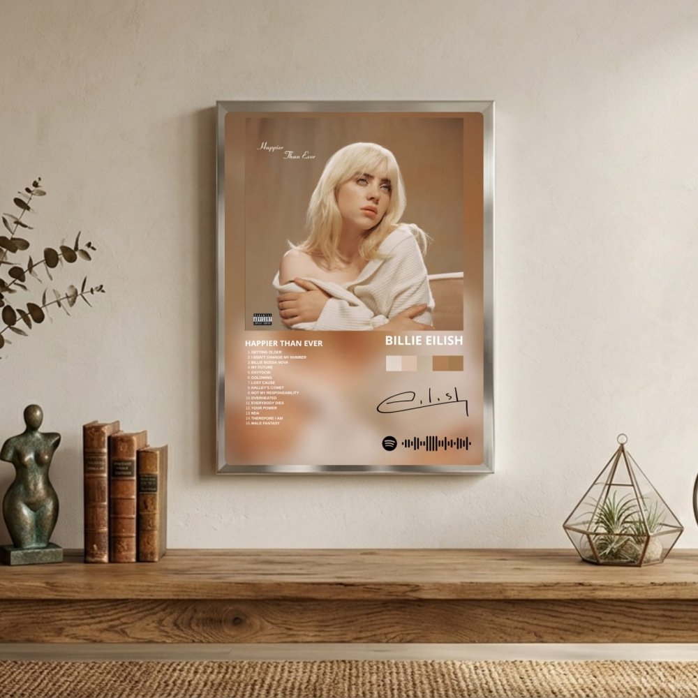 billie eilish - happier than ever - Vibes Districtbillie eilish - happier than ever poster GoldVibes District